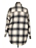 Haptics 100% Polyester Plaid Gray Long Sleeve Blouse Size 1X - photo 2