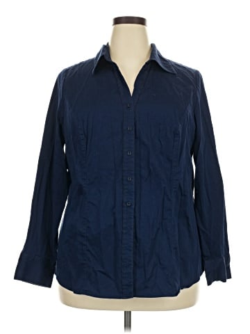 Lane Bryant 3/4 Sleeve Button-Down Shirt (view 1)