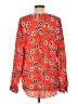 Juicy Couture 100% Polyester Print Orange Long Sleeve Blouse Size L - photo 2