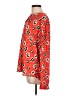 Juicy Couture 100% Polyester Print Orange Long Sleeve Blouse Size L - photo 5