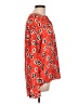 Juicy Couture 100% Polyester Print Orange Long Sleeve Blouse Size L - photo 4