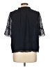 Ann Taylor LOFT 100% Polyester Black Short Sleeve Blouse Size L - photo 2