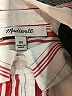 Madewell 100% Cotton Stripes Ivory Short Sleeve Blouse Size XS - photo 7