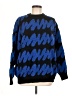 Shein 100% Polyester Chevron-herringbone Blue Pullover Sweater Size M - photo 1