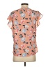 Joie 100% Polyester Orange Short Sleeve Blouse Size XS - photo 2