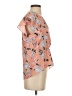 Joie 100% Polyester Orange Short Sleeve Blouse Size XS - photo 4