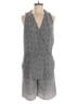 Halogen 100% Polyester Houndstooth Gray Black Romper Size M - photo 1