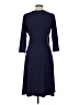 Leota Solid Blue Casual Dress Size L - photo 2
