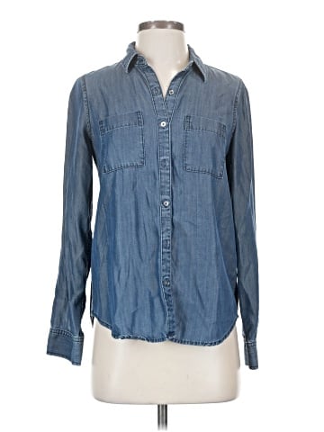 White House Black Market Long Sleeve Button-Down Shirt (view 1)