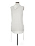 J Valdi Ivory White Sleeveless Button-Down Shirt Size M - photo 2