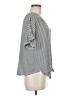ee:some Stripes Gray Short Sleeve Top Size M - photo 4