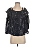 Floreat Black 3/4 Sleeve Blouse Size S - photo 1