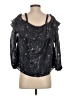 Floreat Black 3/4 Sleeve Blouse Size S - photo 2