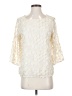 Beige by ECI 100% Polyester Ivory 3/4 Sleeve Blouse Size S - photo 1