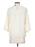 Beige by ECI 100% Polyester Ivory 3/4 Sleeve Blouse Size S - photo 2