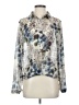 CAbi 100% Polyester Print Silver Long Sleeve Blouse Size S - photo 1