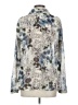 CAbi 100% Polyester Print Silver Long Sleeve Blouse Size S - photo 2