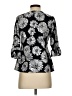 Aryeh Floral Black 3/4 Sleeve Blouse Size S - photo 2