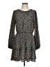 Hem & Thread 100% Polyester Animal Print Black Casual Dress Size L - photo 1