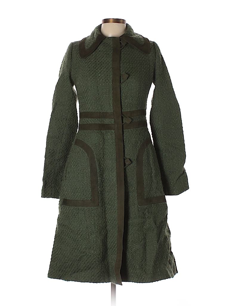 Scanlan Theodore Solid Dark Green Wool Coat Size 10 - 79% off | thredUP