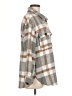 Unbranded 100% Polyester Plaid Gray Coat Size M - photo 4