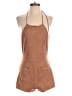 Cotton Candy Solid Brown Romper Size S - photo 1