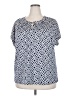 Notations Blue Short Sleeve Blouse Size 2X - photo 1