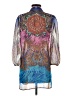 S-Twelve 100% Polyester Multi Color Blue 3/4 Sleeve Blouse Size S - photo 2