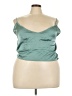 Boohoo 100% Polyester Teal Tube Top Size 24 - photo 1