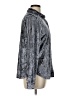 Amadi Metallic Silver Long Sleeve Blouse Size L - photo 4