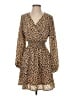 Vanilla Bay 100% Polyester Animal Print Tan Casual Dress Size S - photo 1