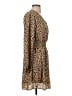 Vanilla Bay 100% Polyester Animal Print Tan Casual Dress Size S - photo 4