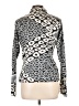 grass-fields Animal Print Silver Long Sleeve Blouse Size 10 - photo 2
