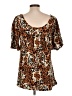 Arden B. Brown Short Sleeve Blouse Size L (estimated) - photo 2