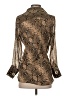 Zara Animal Print Snake Print Tan Gold Long Sleeve Blouse Size S - photo 2