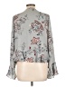 Just Fab 100% Polyester Gray Long Sleeve Blouse Size L - photo 2