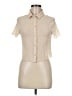 Topshop Ivory Short Sleeve Blouse Size 6 - photo 1