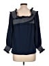 Vince Camuto Blue Long Sleeve Blouse Size L - photo 2