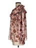 MISA Los Angeles Floral Multi Color Brown Long Sleeve Blouse Size L - photo 5