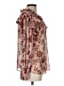 MISA Los Angeles Floral Multi Color Brown Long Sleeve Blouse Size L - photo 4