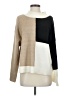 Blu Pepper Color Block Tan Pullover Sweater Size S - photo 1