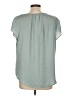 H&M 100% Polyester Green Short Sleeve Blouse Size 12 - photo 2