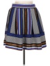 Takara 100% Polyester Stripes Blue Gray Casual Skirt Size M - photo 1