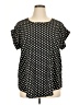 Speed Limit MPH 100% Polyester Polka Dots Black Short Sleeve Blouse Size 1X - photo 1