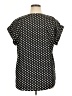 Speed Limit MPH 100% Polyester Polka Dots Black Short Sleeve Blouse Size 1X - photo 2