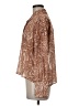 Parker Animal Print Brown Long Sleeve Blouse Size M - photo 5