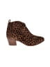 Ugg 100% Calf Hair Animal Print Brown Tan Ankle Boots Size 9 - photo 1