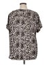 Buffalo by David Bitton 100% Polyester Animal Print Brown Short Sleeve Blouse Size XL - photo 2