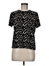 Saint + Sofia Animal Print Black Short Sleeve T-Shirt Size 6 - photo 1