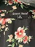 Sweet Rain 100% Polyester Floral Black Sleeveless Blouse Size M - photo 7
